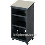 Bretford Mobile Lectern w/ 2" Twin-Wheel Casters (24.0 x 16.0 x 45.0") - Raven Base w/ a Grey Mist Top