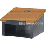 Bretford Tabletop Lectern (18.0 x 20.0 x 13.5") - Raven Base & a Bannister Oak Top