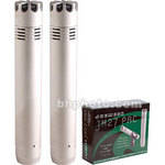 Joemeek JM27 Medium-Sized Cardioid Capacitor Microphone (Matched Pair, Silver)