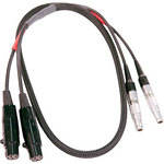 Remote Audio CAZTA3LELS Dual TA3F to Dual 4-Pin Lemo Cable for Zaxcom (18")
