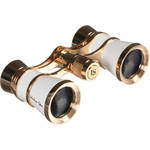 LaScala Optics 3x25 Aida Opera Glass (White & Gold)