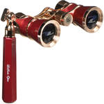LaScala Optics 3x25 Iolanta Opera Glass (Burgundy & Gold)