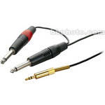 DPA Microphones DAO0136 Stereo Mini Plug to 2 Mono 1/4" Plugs Cable (16.5', 5 m)