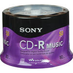 Sony CD-R Music Recordable Compact Disc (Spindle Pack of 50)