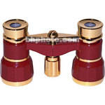 LaScala Optics 3x25 Rigoletto Opera Glass (Burgundy & Gold)