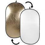 Impact Collapsible Oval Reflector Disc - Soft Gold/White - 41x74"