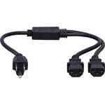 Hosa Technology YIE-406 Edison to Two IEC C13 Y-Cable- 1.5' (0.5 m)