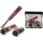 Masterpiece 3x25 Symphony Opera Glass (Burgundy & Gold)