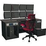 Winsted E4860 Dual Cabinet Graphics Desk with LCD Mount