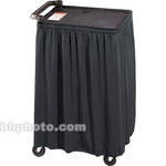 Draper Skirt for Mobile AV Carts/Tables - 30 x 84"- Black Poly-Knit