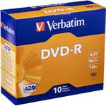 Verbatim DVD-R 4.7GB 16X Azo Surface with Slim Case (10 Pack)