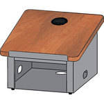 Bretford DLX Tabletop Lectern (Aluminum/Cherry)