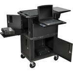 H. Wilson WTPSCE Ultimate Video Presentation Station with 2 Cabinets (Black)