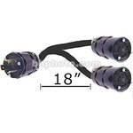 Altman 2-Fer Twist-Lock Cable - 2 Female, 1 Male, 36"