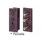 Altman Flush Mount Stage-Pin Connector, Female - 20 Amps