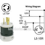 Altman Twist-Lock (LR5-15P) Connector, Male - 15 Amps