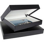 Archival Methods Onyx Portfolio Box - 20.25 x 24.25 x 2" - Black Buckram/White