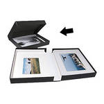 Archival Methods Onyx Portfolio Box - 8.5 x 10.5 x 2" - Black Buckram/Black