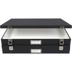 Archival Methods Solander Museum Case - 11.5 x 14.5 x 2.5" - Black with White Lining