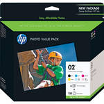HP HP 02 Series Inkjet Print Cartridges (10ml) Photo Paper 4x6"- 150 shts