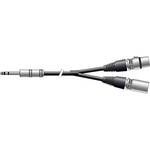 Pro Co Sound Stereo 1/4" Male to 2 XLR (1 Male, 1 Female) Y-Cable - 10'