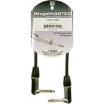 Pro Co Sound StageMASTER 1/4"  Angled Male to 1/4"  Angled Male Instrument Cable - 2'