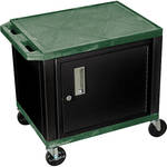 H. Wilson 24.5" Tuffy Cart with Cabinet and Electrical Assembly (Hunter Green)