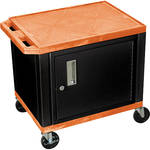 H. Wilson 24.5" Tuffy Cart with Cabinet and Electrical Assembly (Orange)