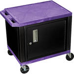 H. Wilson 24.5" Tuffy Cart with Cabinet and Electrical Assembly (Purple)
