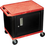 H. Wilson 24.5" Tuffy Cart with Cabinet and Electrical Assembly (Red)