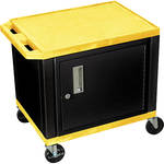 H. Wilson 24.5" Tuffy Cart with Cabinet and Electrical Assembly (Yellow)