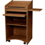 Oklahoma Sound Aristocrat Full-Floor Lectern  #600 (Med. Oak Laminate)
