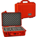 Pelican 1504 Waterproof 1500 Case with Padded Black Dividers (Orange)