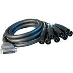 ALVA BO25MXLR8M3 D-SUB 25-Pin Analog Audio to (8) XLR Male (9 ft)
