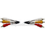Hosa Technology 3 RCA Male to 3 RCA Male Audio Video Cable - 1.6'
