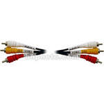 Hosa Technology 3 RCA Male to 3 RCA Male Audio Video Cable - 26.5'