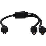 Hosa Technology YAC-407 3-Prong Male to Two 3-Prong Females Y-Power Cable