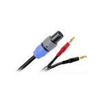Monster Cable Performer 500 Series Speakon (NL2) to Banana Speaker Cable - 25'