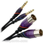 Monster Cable Prolink DJ Stereo 1/4" Male Pair to XLR Male Pair Cable - 3'
