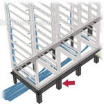 Middle Atlantic VFEET-3-12 3-Bay Riser Feet Set for Raised Floor Installation  (Black)
