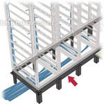 Middle Atlantic 1-Bay DANGLE Raised Floor Support Angle (Black)