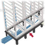 Middle Atlantic WANGLE-4 4-Bay Raised Floor Support Angle (Black)