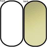 Photoflex LiteDisc Oval Reflector, Soft Gold/White Opaque, 41 x 74" (104 x 188cm)
