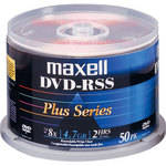 Maxell DVD-RSS 4.7GB, Shiny Silver, Thermal Printable (Spindle Pack of 50)