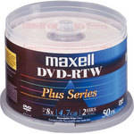 Maxell DVD-RTW 4.7GB Thermal/Hub Printable 8x Disc (50)