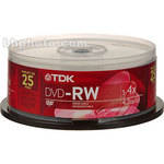 TDK 4.7GB DVD-RW Disc - 25 Spindle