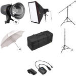 Impact Three Monolight Portrait Boom Kit with Case (120VAC)