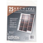 Print File Archival Storage Page for Negatives, 6x6cm - 25 Pack