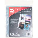 Print File Archival Storage Page for Prints, 4x5", Holds 8 Prints - 25 Pack