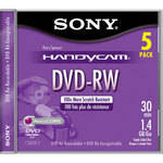 Sony 8.0cm DVD-RW Recordable Disc (Jewel Case Pack of 5)